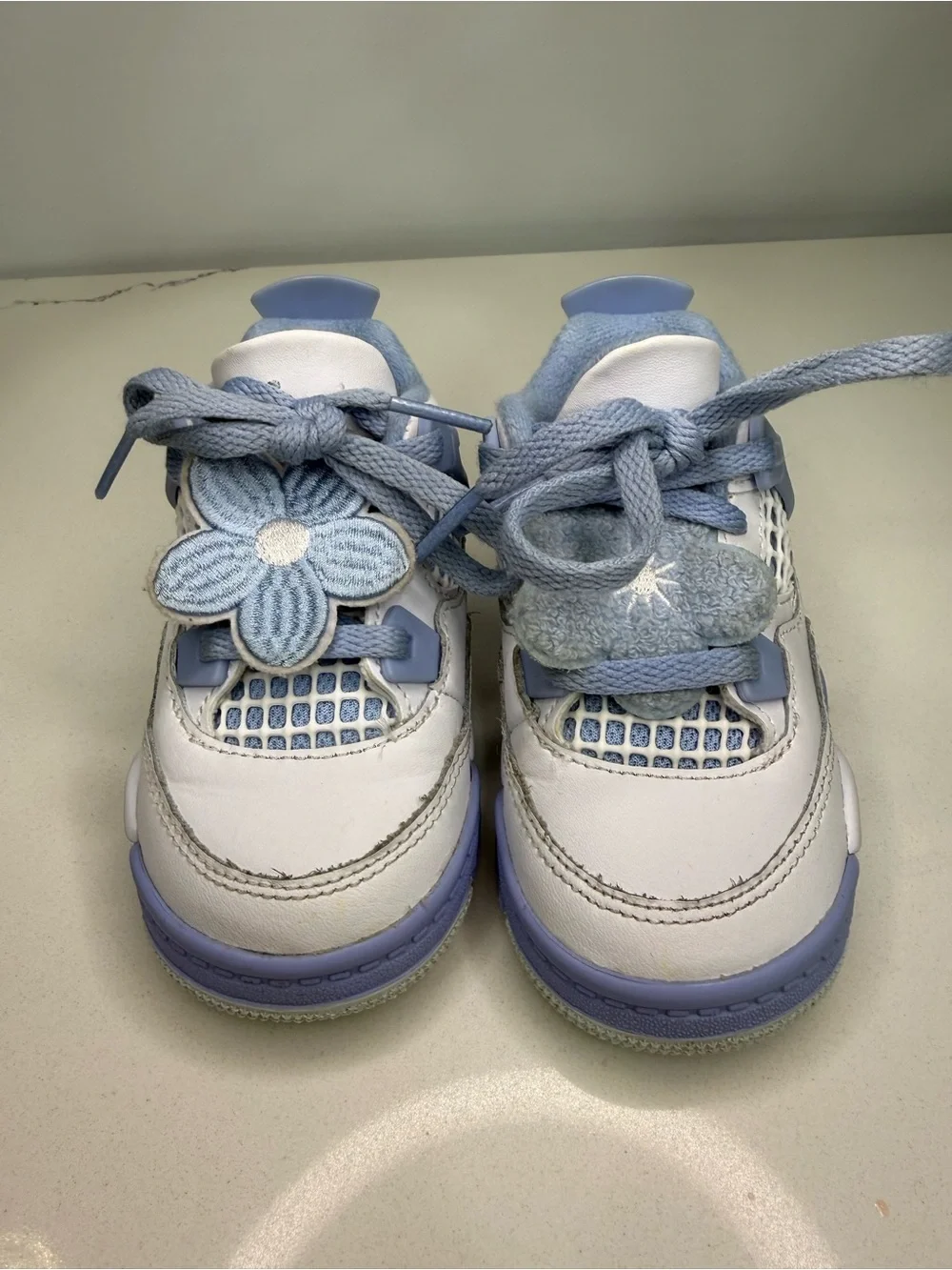 Nike Air Jordan 4 Retro Td 6C White Aluminum Blue Tint